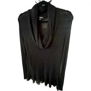 Ransom Black Cowl Neck Sweater